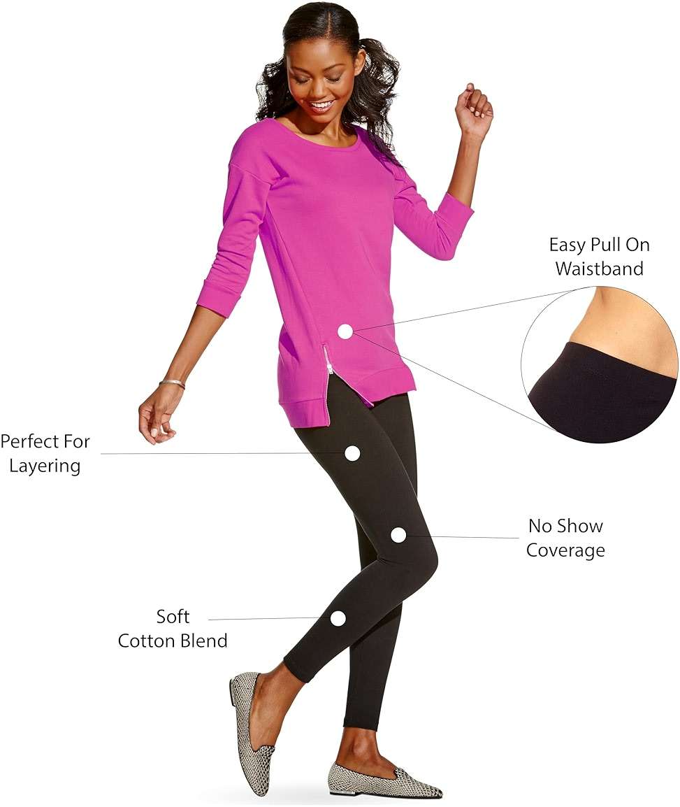 no nonsense Women's Leggings - Soft Cotton Feel, Comfortable & Perfect for Layering, Gentle Elastic Waistband - Image 7