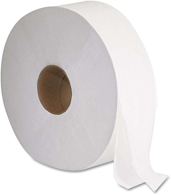 GEN 1513 JRT Jumbo Bath Tissue, 2-Ply, White, 12" Diameter (Case of 6) - Image 1