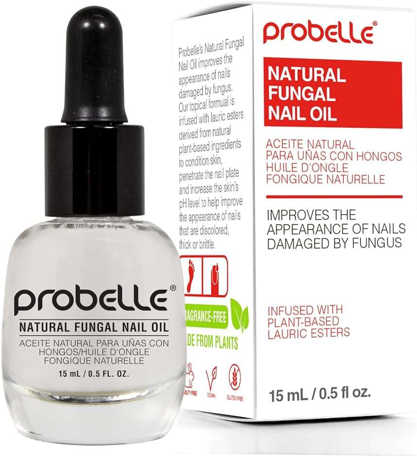Probelle Natural Renewal Nail Oil, Nail Color Restoration, Clear Topical Solution, Restores Appearance of Discolored or Damaged Nails, .5 oz/ 15 ml - Image 1
