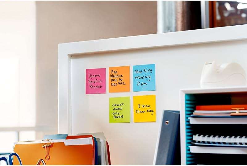 Post-it Super Sticky Notes, 3x3 in, 15 Pads, 2X The Sticking Power, Summer Joy Collection, Assorted Colors (654-15SSJOY) - Image 8