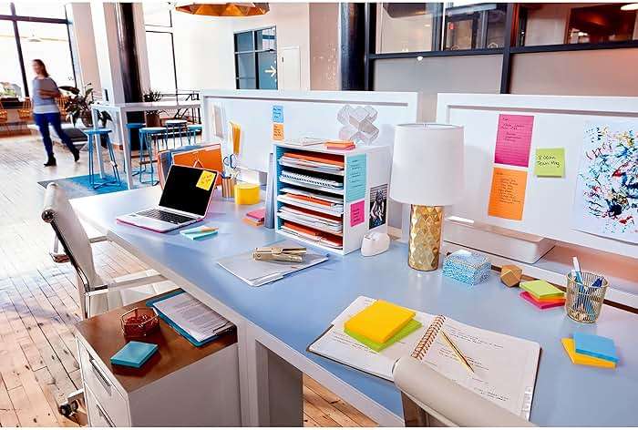 Post-it Super Sticky Notes, 3x3 in, 15 Pads, 2X The Sticking Power, Summer Joy Collection, Assorted Colors (654-15SSJOY) - Image 9