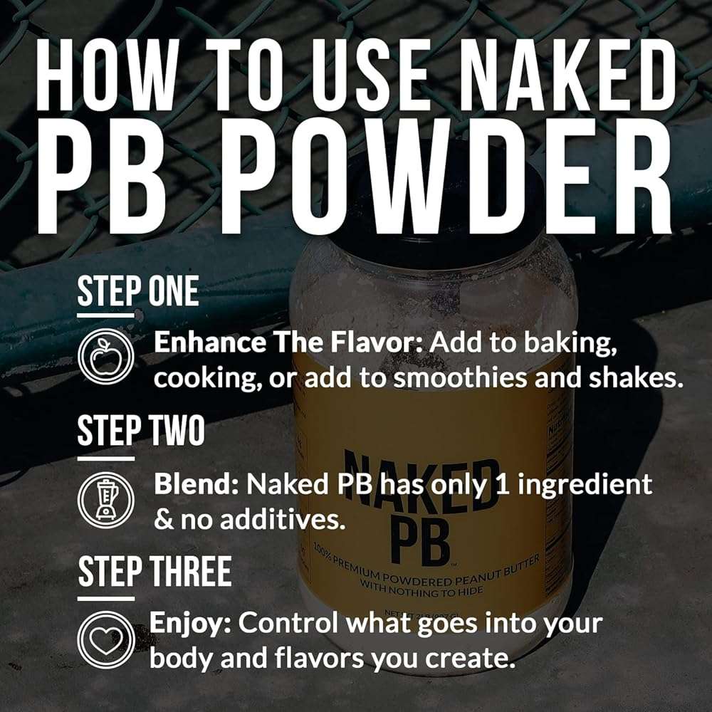 2 LB Powdered Peanut Butter from US Farms – Bulk, Only 1 Ingredient - Roasted Peanuts, Vegan, No Additives, Preservative Free, No Salt, No Sugar - 76 Servings - NAKED PB - Image 7
