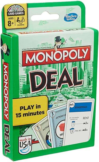 Monopoly Deal Card Game | Quick-Playing Card Game | Fun Games for Families and Kids | Ages 8 and Up | 2 to 5 Players | 15 Mins. | Travel Games - Image 2