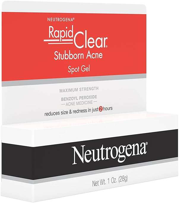 Neutrogena Rapid Clear Stubborn Acne Spot Treatment Gel, Maximum Strength 10% Benzoyl Peroxide Treatment Medication for Acne Prone Skin, Pimple Cream Reduces Size & Redness, 1 oz - Image 12