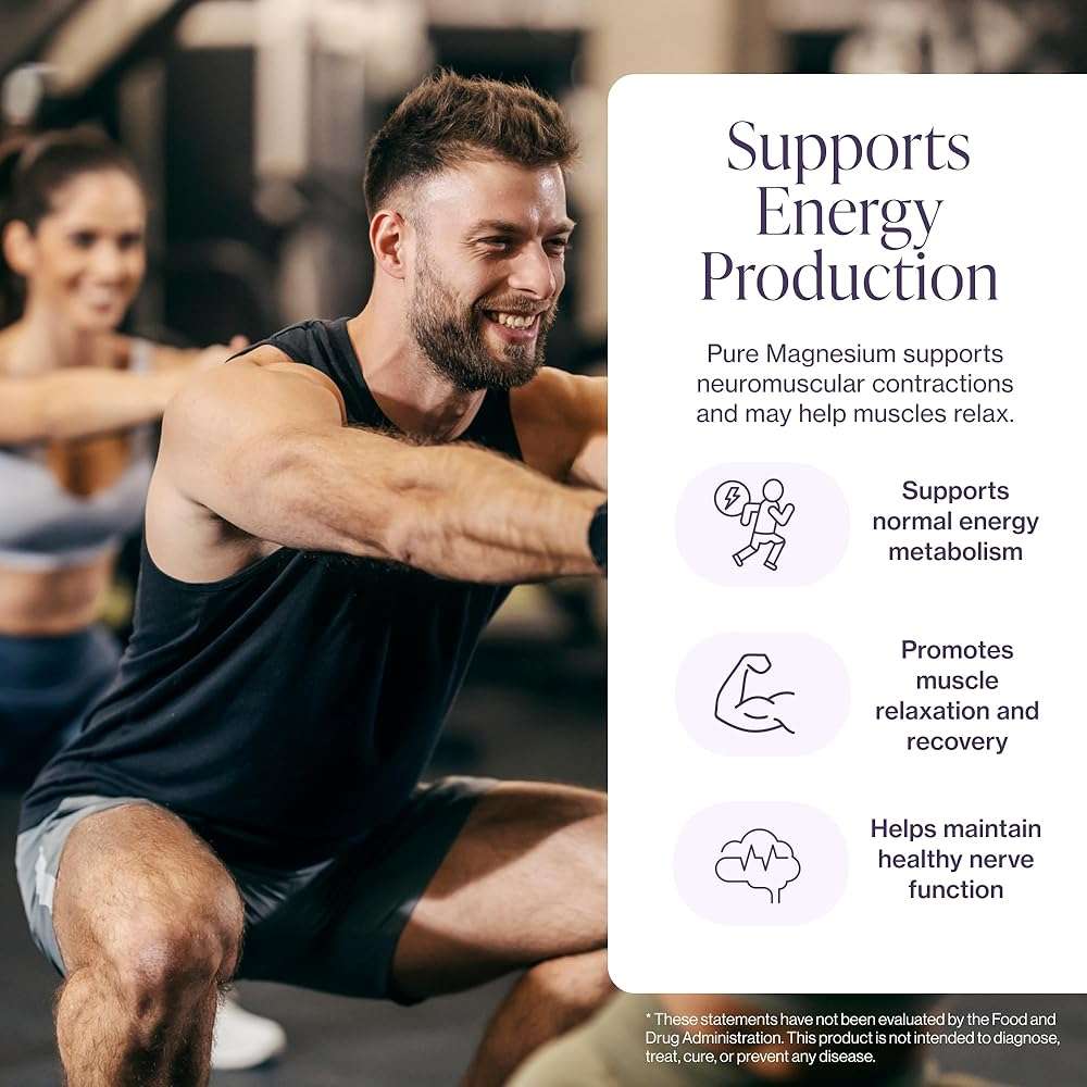 Pure Magnesium Glycinate Supplement – Highly Absorbable Chelated Magnesium to Support Sleep, Muscle & Nerve Health, Energy, Relaxation & Bone Health – 200mg Per Serving, 180 Capsules - Image 6