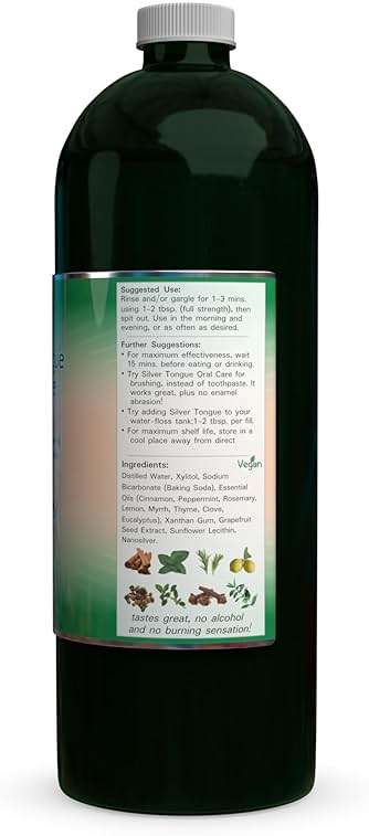 Silver Tongue Oral Care - All Natural Colloidal Silver Mouthwash, 32 fl oz - Image 2