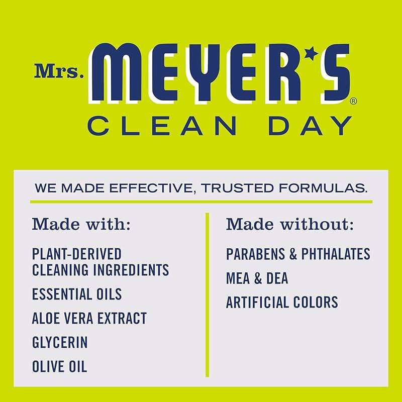 MRS. MEYER'S CLEAN DAY Hand Soap, Lemon Verbena Scent, 12.5 Fl Oz Bottle - 3 Pack - Image 4