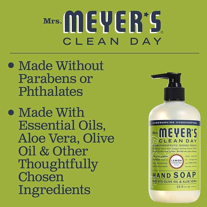 MRS. MEYER'S CLEAN DAY Hand Soap, Lemon Verbena Scent, 12.5 Fl Oz Bottle - 3 Pack - Image 5
