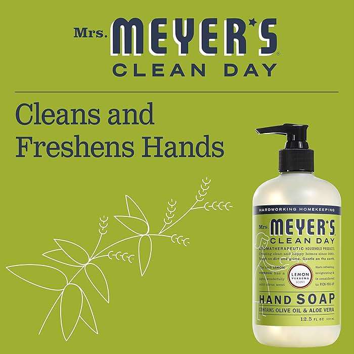 MRS. MEYER'S CLEAN DAY Hand Soap, Lemon Verbena Scent, 12.5 Fl Oz Bottle - 3 Pack - Image 6