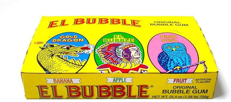 Dubble Bubble El Bubble II Bubble Gum Cigars, Assorted Fruit Flavors, Box of 36 - Image 1