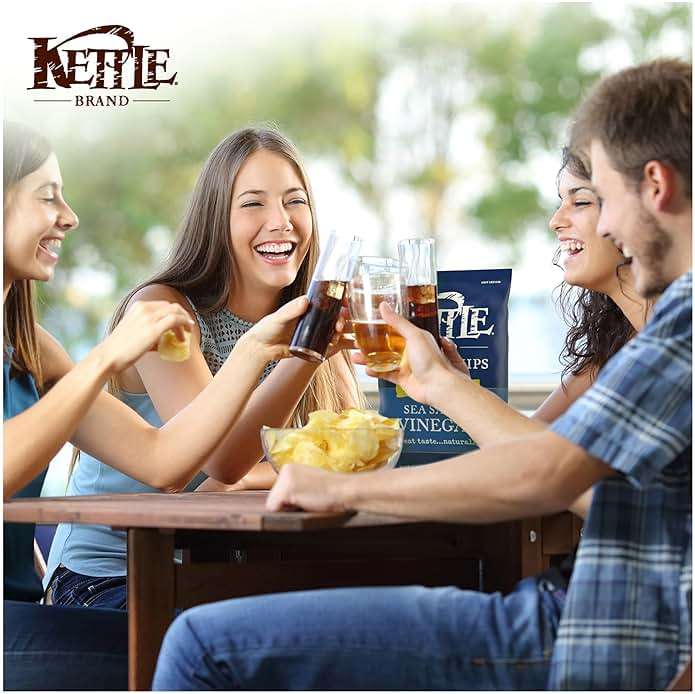 Kettle Brand Potato Chips, Sea Salt & Vinegar Kettle Chips, Party Size, 13 Oz - Image 4