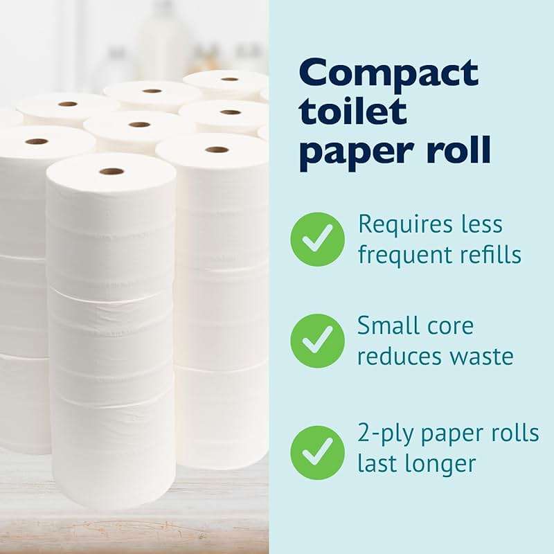 Morcon M1000 Compact Small Core Coreless Alternative, Premium Bath Tissue Roll, High Capacity Commercial Toilet Paper 2 Ply, Soft & Absorbent Tissue, 1000 Sheet Toilet Paper Per Roll, 36 Rolls - Image 3