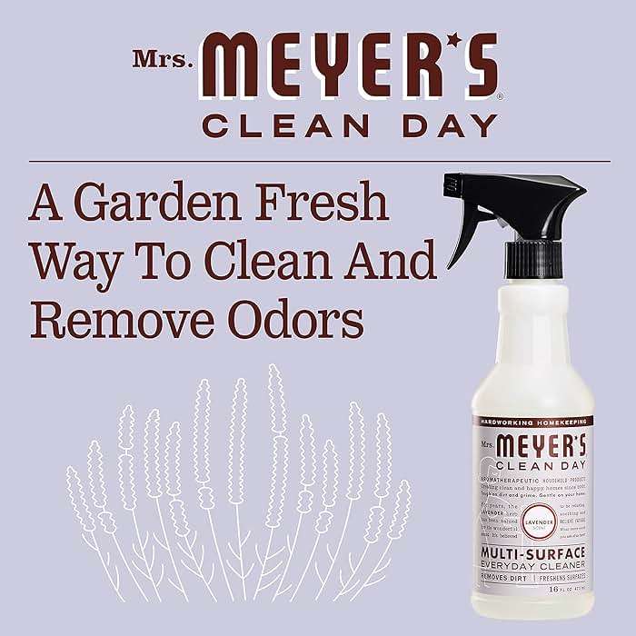 MRS. MEYER'S CLEAN DAY Multi-Surface Everyday Cleaner, Cruelty Free Formula, Lavender Scent, 16 oz- Pack of 3 - Image 4
