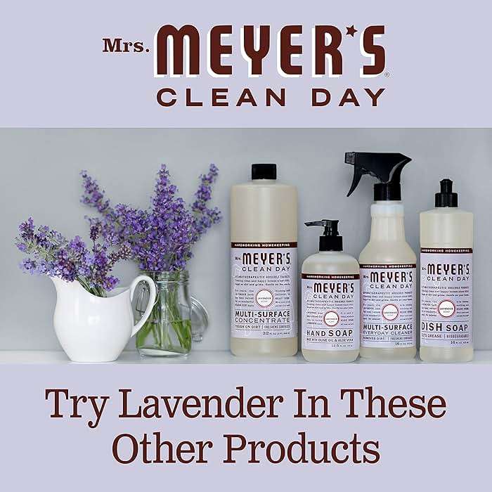 MRS. MEYER'S CLEAN DAY Multi-Surface Everyday Cleaner, Cruelty Free Formula, Lavender Scent, 16 oz- Pack of 3 - Image 7