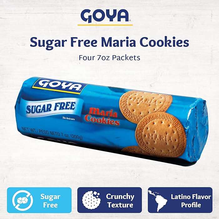 Sugar Free Maria Cookies by Goya, Thin Crisp, Baked Goods, Snacks for School and Work, Lunch Box Snacks, 4 Pack, 7oz. Each - Image 3