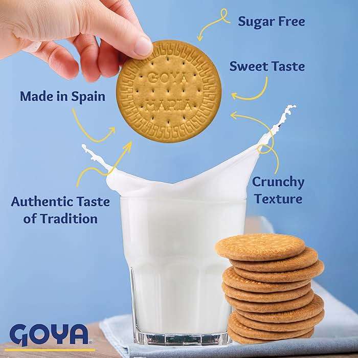 Sugar Free Maria Cookies by Goya, Thin Crisp, Baked Goods, Snacks for School and Work, Lunch Box Snacks, 4 Pack, 7oz. Each - Image 6