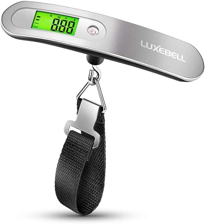 Digital Luggage Scale Vacation Travel Essentials Accessories Gifts for Traveler Portable Suitcase Handheld Weight Scale 110 lbs Hanging Baggage Travel Must Haves - Image 1