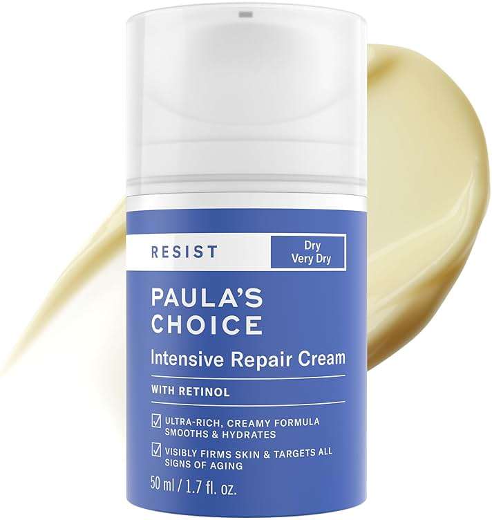 Paula's Choice RESIST Intensive Repair Face Moisturizer with Retinol, Hyaluronic Acid & Jojoba, Anti-Aging Face Cream for Dry, Chapped Skin, Fragrance-Free, 1.7 Fl Oz. - Image 1