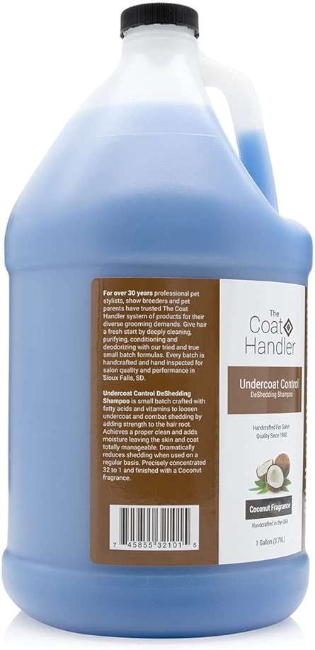 The Coat Handler Undercoat Control deShedding Dog Shampoo, 1 Gallon - Combats and Reduces Shedding, Undercoat Removal, Omega 3 & 6 Rich, Vitamin E Strengthens The Hair Follicle, Natural - Image 2