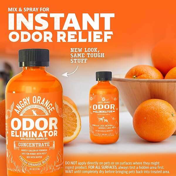 Angry Orange Pet Odor Eliminator 8 oz. bottle- Industrial Strength Pet Odor Remover - Makes (4) 32oz. Bottles - 1 Gallon - Neutralizes and Sanitizes Tough Pet Odors Fast - Image 3