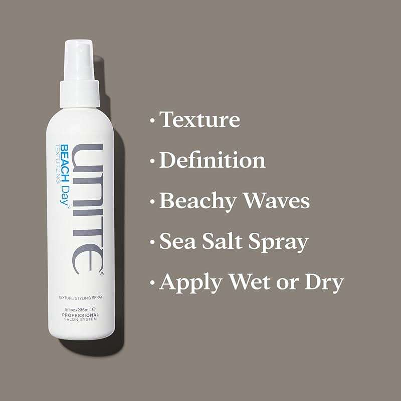 UNITE Hair – BEACH Day – Natural Sea Salt Spray – Tousled Texture, Thickness, Definition, Waves, 8oz - Image 2