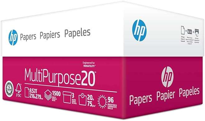 HP Printer Paper | 8.5 x 11 Paper | MultiPurpose 20 lb | 3 Ream Case - 1500 Sheets | 96 Bright | Made in USA - FSC Certified | 112530C - Image 5