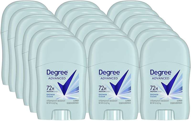 Degree Women’s Travel Deodorant Shower Clean 18-Pack – 72H Body Heat Activated Mini Antiperspirant, 0.5 Oz Ea - Image 1