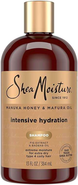 Shea Moisture Intensive Hydration Shampoo Manuka Honey and Mafura Oil for Dry, Damaged Hair Sulfate-Free 13 oz - Image 1