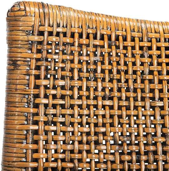 SAFAVIEH Furniture - Gianni Rattan Arm Chair - Brown & Black - Solid Wood - Coastal Open-Arm Design - Ideal for Living Room, Sunroom, Bedroom, 19.8" Seat Height (SEA4011A) - Image 7