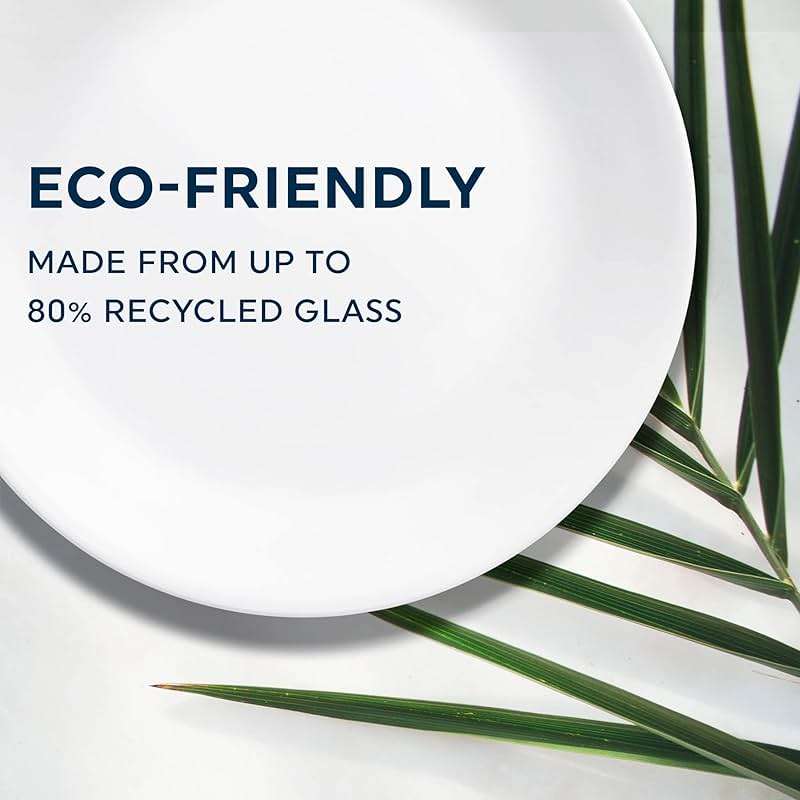 Corelle Vitrelle 6-Piece Salad Appetizer Plate Set Triple Layer Glass and Chip Resistant, 6-3/4-Inch Lightweight Round Plates, Winter Frost White - Image 5