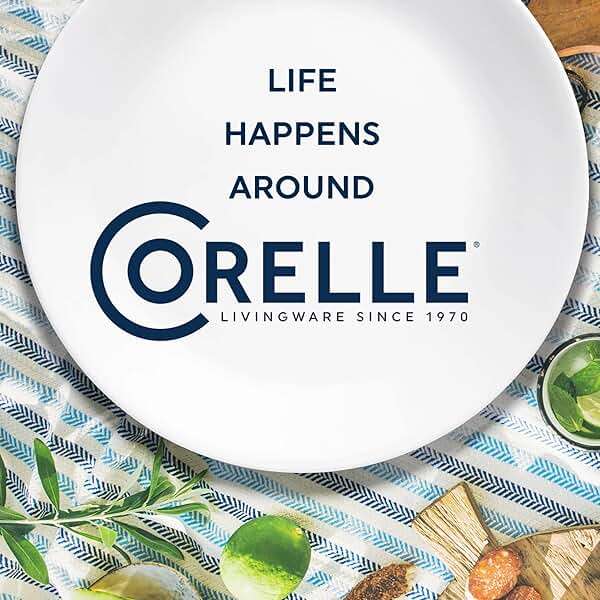 Corelle Vitrelle 6-Piece Salad Appetizer Plate Set Triple Layer Glass and Chip Resistant, 6-3/4-Inch Lightweight Round Plates, Winter Frost White - Image 7