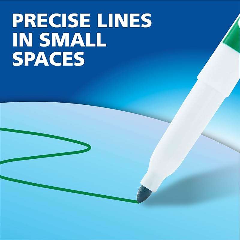 EXPO Dry Erase Markers, Low Odor Ink, Black, Fine Tip, 36 Count - Easily Erases, Ideal for Classroom, Home, Office, Back to School, Teacher Supplies - Image 9