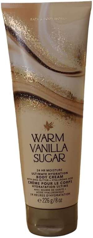 Bath & Body Works Warm Vanilla Sugar Body Cream, Ultimate Hydration Moisturizer with Shea Butter & Hyaluronic Acid for Dry Skin, Sparkling Sugar and Sweet Vanilla Scent, 8 oz - 1 Pack - Image 1
