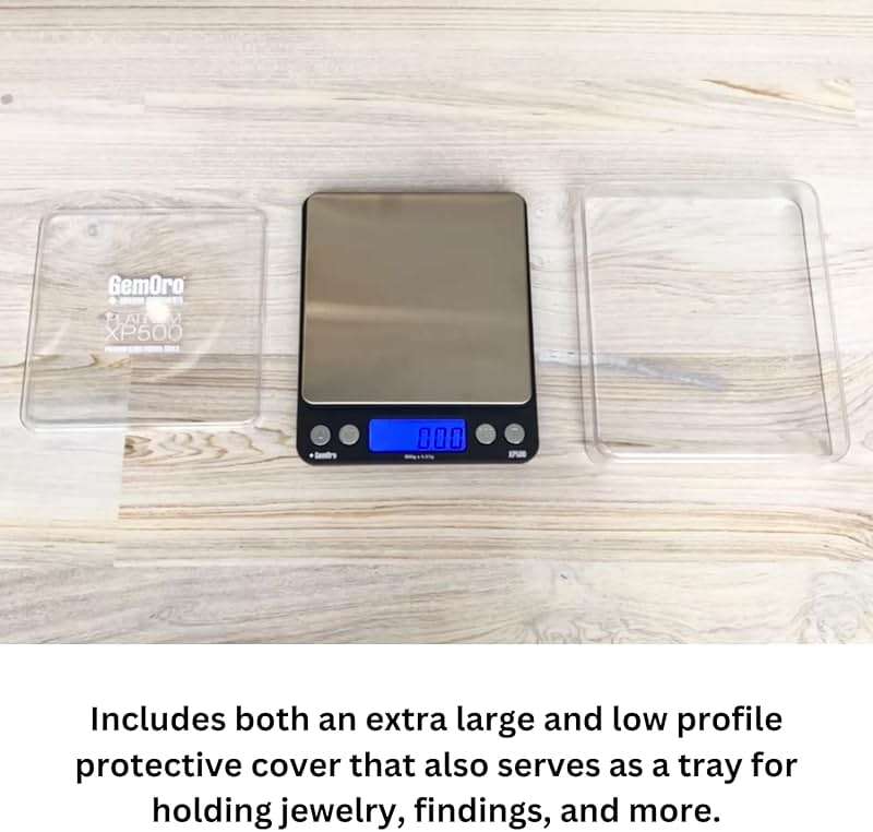 GemOro Platinum XP500 | Jewelers Pocket Scale | Countertop Portable Scale with Durable Precision | Digital Accurate Tool with Expert Professional Reading & Accuracy 500g x 0.01g Readability (Silver) - Image 4