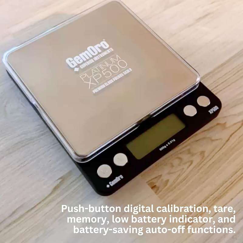 GemOro Platinum XP500 | Jewelers Pocket Scale | Countertop Portable Scale with Durable Precision | Digital Accurate Tool with Expert Professional Reading & Accuracy 500g x 0.01g Readability (Silver) - Image 5