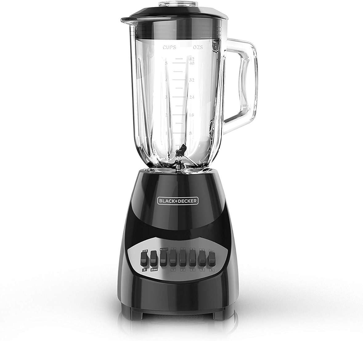 BLACK+DECKER Countertop Blender with 6-Cup Glass Jar, 10-Speed Settings, Black, BL2010BG - Image 4