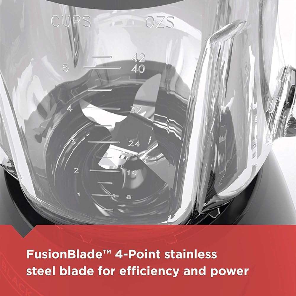 BLACK+DECKER Countertop Blender with 6-Cup Glass Jar, 10-Speed Settings, Black, BL2010BG - Image 6