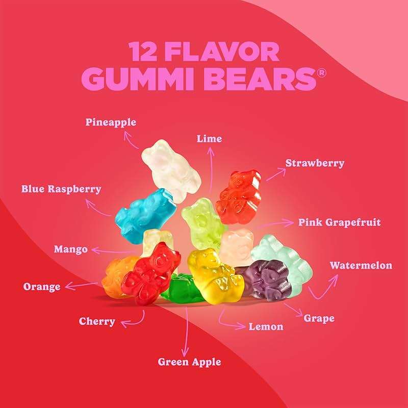 Albanese World's Best 12 Flavor Gummi Bears | 5lbs of Candy | 12 Unique Flavors, Gluten Free, Fat Free, Soft and Chewy Gummy | Cherry, Blue Raspberry, Mango and More | Great Snack for Travel and Kids - Image 3