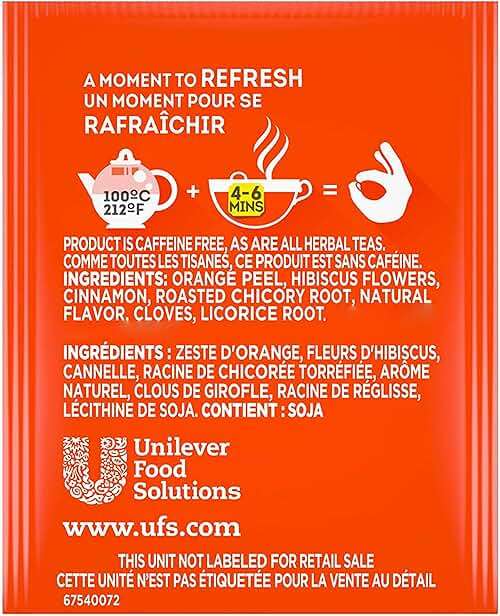 Lipton - Caffeine Free Orange Herbal Tea, 28 Tea Bags, 2.1oz Box (Pack of 3) - Image 5