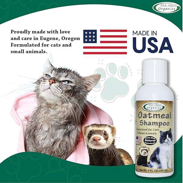 Mad About Organics Oatmeal Shampoo for Cats & Small Pets – Gentle, Balanced Formula for Skin & Coat Health – Comforts Dry Skin Care for Small Pets 4 Weeks & Up, Including Pregnant Pets – 4 oz - Image 4