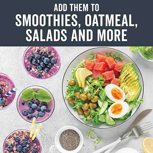 Viva Naturals Organic Chia Seeds, 2 lb, 32 Oz – Plant-Based Omega-3 and Vegan Protein, Gluten Free & Non-GMO, Perfect for Smoothies, Salads & Chia Pudding - Image 4