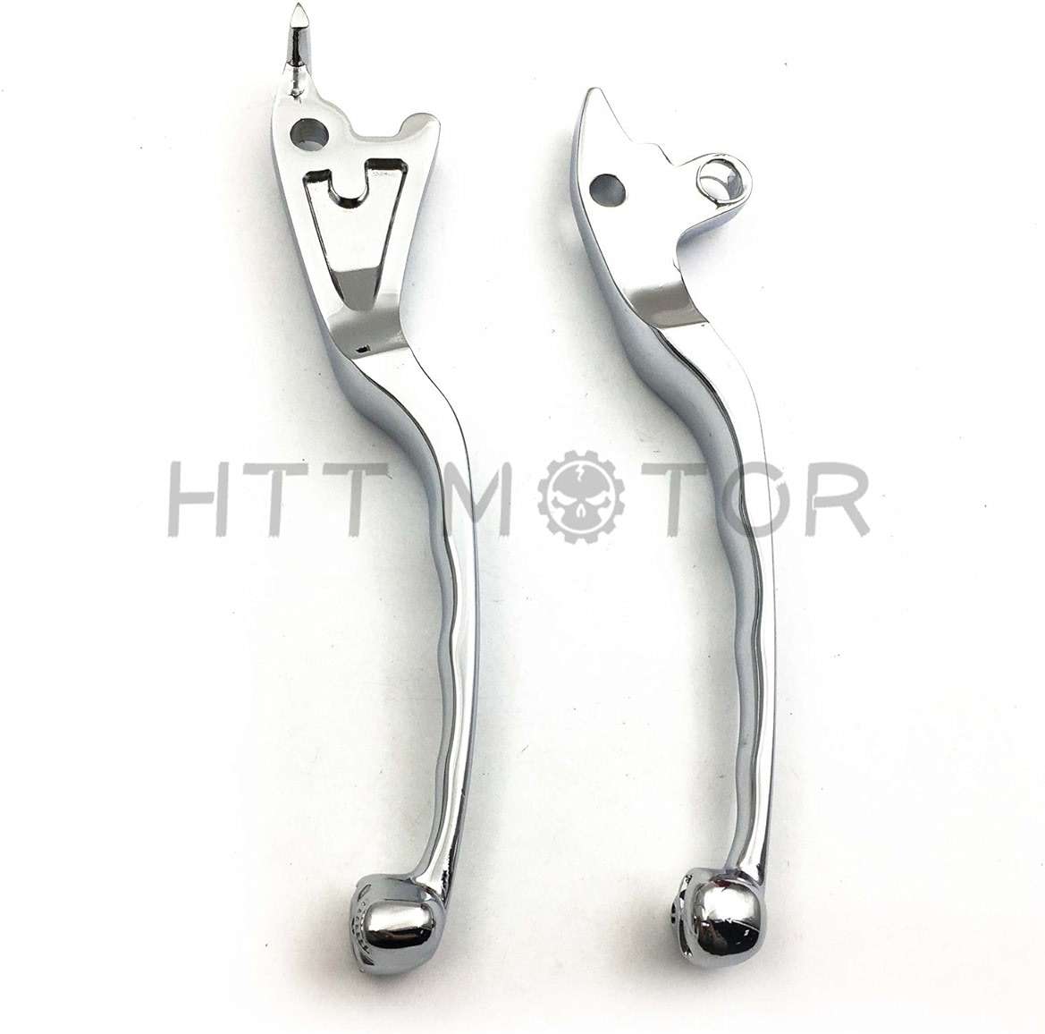 HTTMT MT241-011- Chromed Brake Clutch Skull Hand Levers Fit Compatible with Suzuki Intruder 800 1400 1500 - Image 1