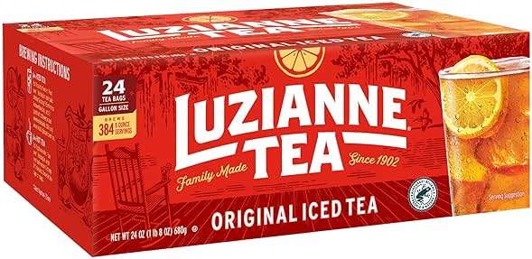Luzianne Unsweetened Iced Tea Bags, Gallon Size, 24ct Box (Pack of 1) - Image 1