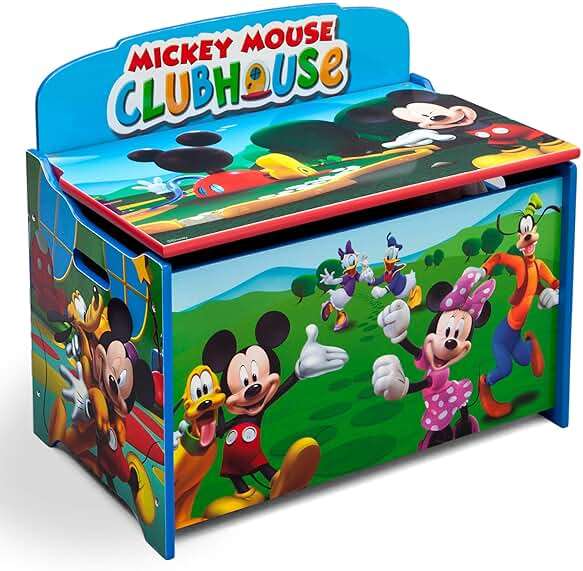 Delta Children Deluxe Toy Box, Disney Mickey Mouse - Image 1