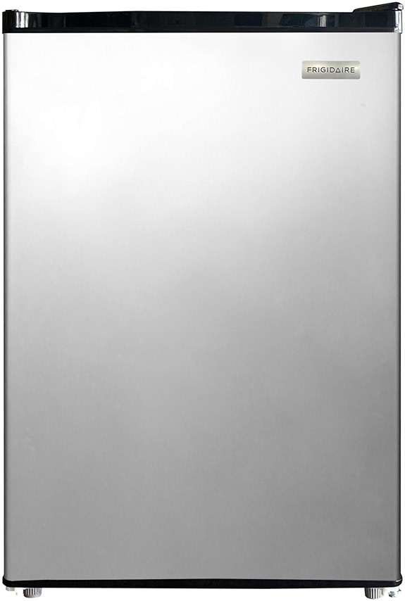 Frigidaire Compact Fridge, 4.5 Cubic Feet, Stainless Steel - Image 1