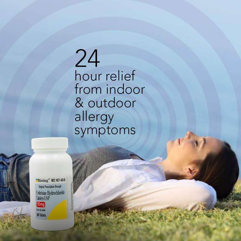 Rising Pharma - Cetirizine HCL 10 mg - Antihistamine Seasonal Allergy Tablets - 100 tablets - Image 4
