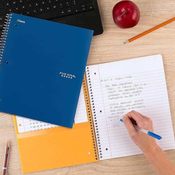 Five Star Spiral Notebooks Plus Study App, 2 Pack, 5 Subject, College Ruled Paper, 11" x 8-1/2", 200 Sheets, Black & White (73035) - Image 2