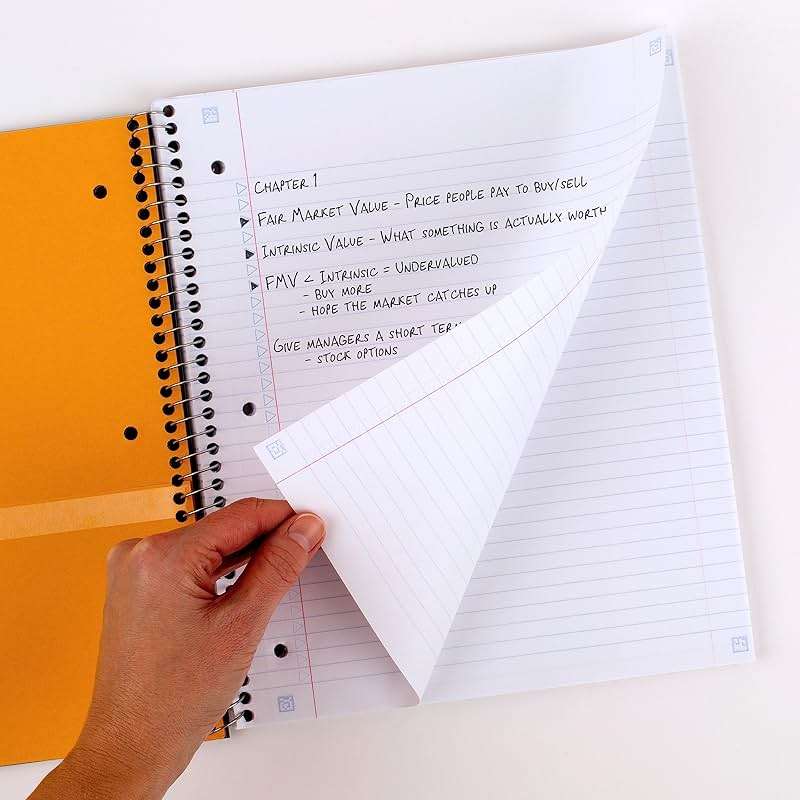 Five Star Spiral Notebooks Plus Study App, 2 Pack, 5 Subject, College Ruled Paper, 11" x 8-1/2", 200 Sheets, Black & White (73035) - Image 4