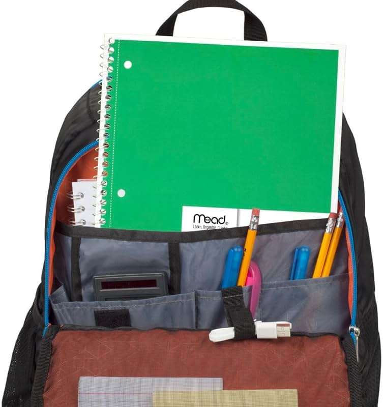 Mead Spiral Notebook, 6 Pack, 1 Subject, Wide Ruled Paper, 7-1/2" x 10-1/2", 70 Sheets per Notebook, Colors Will Vary (930201-ECM25) - Image 5