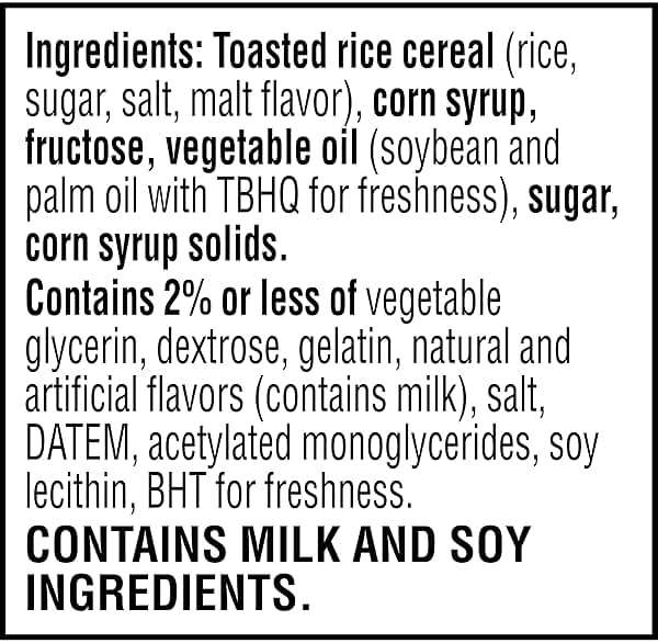 Rice Krispies Treats Crispy Marshmallow Squares, Kids Snacks, Cereal Bars, Original, 12.4oz Box (16 Bars) - Image 3